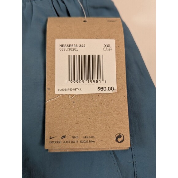 Nike Solid Icon Men's XXL 5" Volley & Swim Trunks NESSB636-344 Teal Blue - Picture 3 of 6